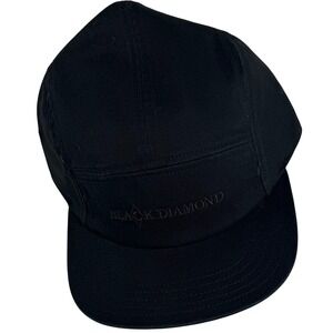 Black Diamond Camper Cap Mens Black 5 Panel Hat Adjustable outdoor hiking NEW
